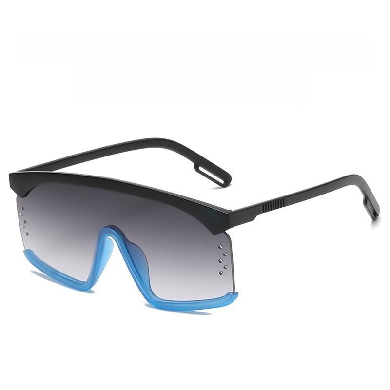 Vintage Retro Large Frame Sunglasses With Gradient Ocean Lenses For Women Summer Fashion