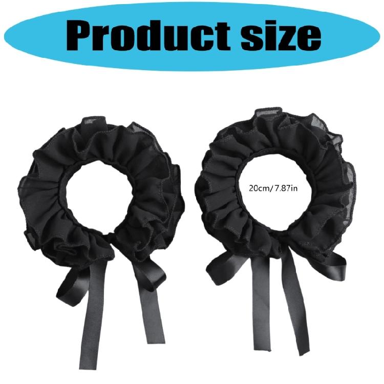 Elegant Arm Sleeves With Layered Petal Detail Elastic Wrist Cuffs Extension Faux Sleeves For Office Women Daily Formal