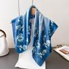 Elegant Printing Imitation Silk Scarf Square Scarf High-End Shawl Versatile Neck Small Square Scarf Headscarf