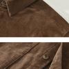 Spring/Autumn Long Sleeve Shirts for Men Vintage Japanese Style Corduroy Shirt Loose Top Square Double Pocket Casual Shirts