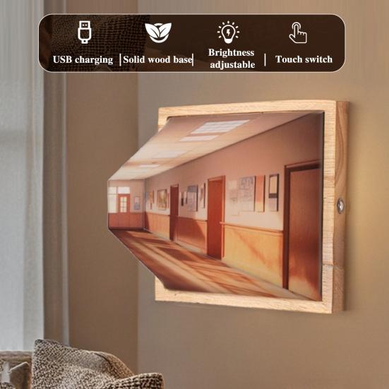 Naked Eye 3D Vision Night Light LED Illusion Atmosphere Light Classic Art