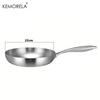 Τηγάνι Wok από Ανοξείδωτο Ατσάλι 316 Αντικολλητικό Μαγείρεμα Σοτάρισμα Στέικ Γενικό για Επαγωγή Γάστρα Κουζινικά