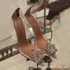 Transparent High Heels Stiletto 2025 Summer New Crystal Wedding Shoes Pointed Single Shoes Ins Fairy Internet Celebrity High Heels
