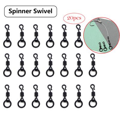 20pcs Spinner Swivel Ronnie Rig Size 11 Terminal Tackle Carp Fishing Ronnie Swivel Popup Carp Tackle Quick Change Swivels