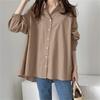 Spring Autumn Work OL Elegant Shirts Women's Collar Long Sleeve Shirt Women's Casual Elegant Solid Color Blouses