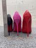 Neuer Ultra-Hochhacken-Rundzehen-Stiletto mit niedrig ausgeschnittenem Einzelriemen für Transvestiten, Übergrößen erhältlich, 14-16 cm Absätze