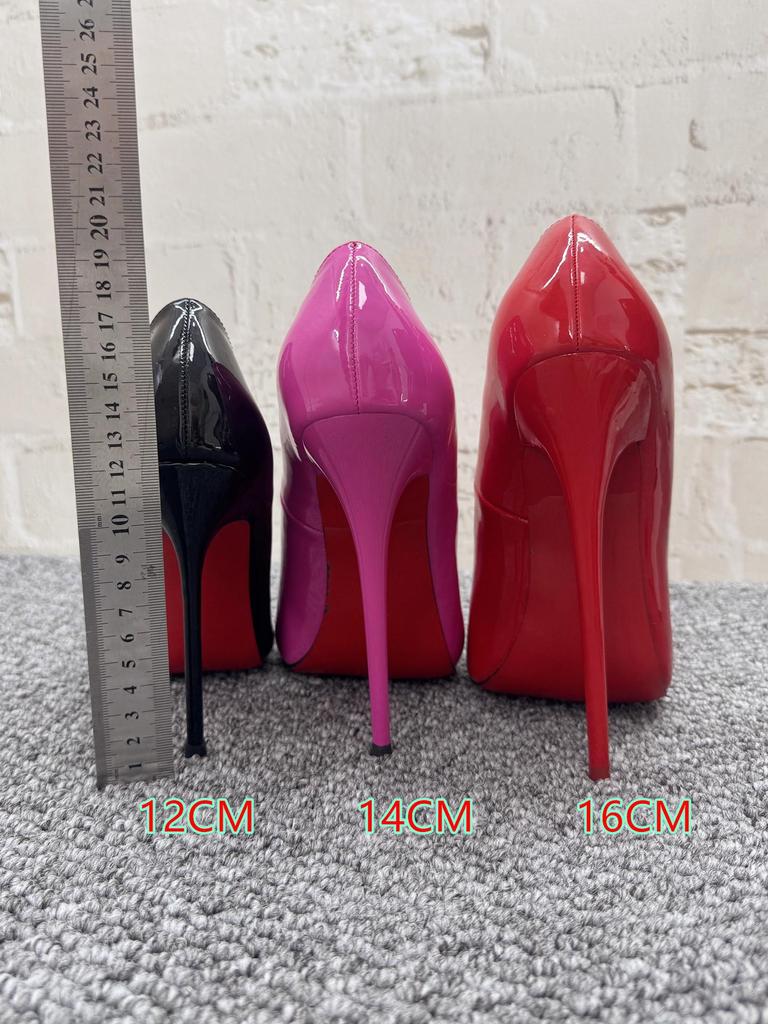 Neuer Ultra-Hochhacken-Rundzehen-Stiletto mit niedrig ausgeschnittenem Einzelriemen für Transvestiten, Übergrößen erhältlich, 14-16 cm Absätze