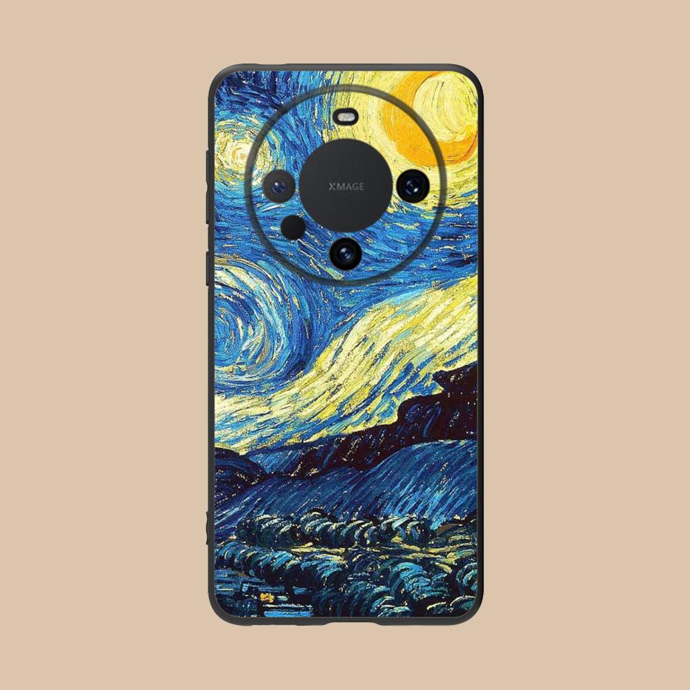 Abstract Oil Painting Phone Case for Huawei Mate 60 50 40 30 20 10 Pro Plus Lite E 5G Soft TPU Shockproof Cover