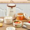 WORTHBUY Transparent Plastic Lunch Box With Lid&Handle Portable Food Container Microwave Safe Students Leak Proof Bento Box