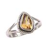 Natural Citrine Gemstone Handmade 925 Sterling Silver Jewelry Ring Size 6 r5M81