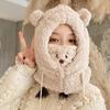 Winter Plush Hat for Women, Cute Matching Scarf Set, Fleece-Lined Warm Earflap Hat for Cycling and Cold Weather