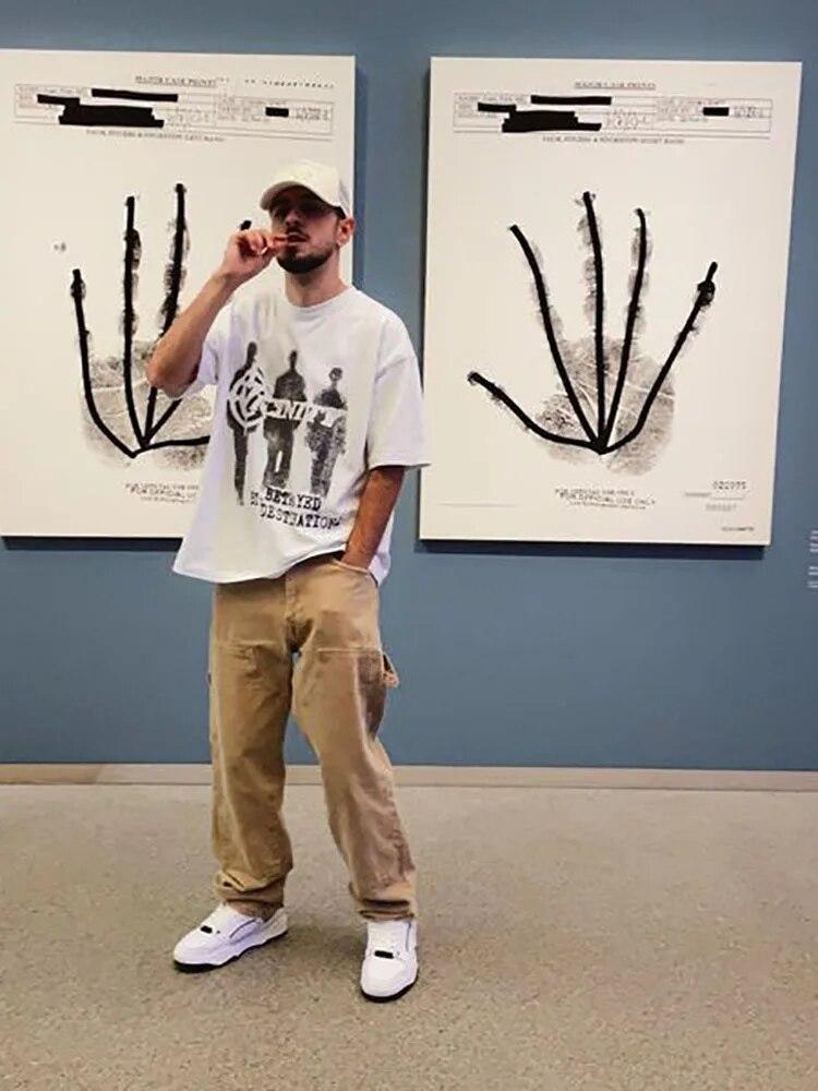 Unisex T-Shirt Oversized Hip Hop Cotton Short Sleeve Print Graphic Korean Fashion Tops Aesthetic Harajuku Y2k Streetwear Clothing