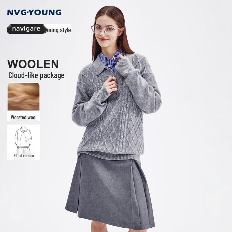 

Navigare Women s Autumn Half-Neck Cable Knit Sweater