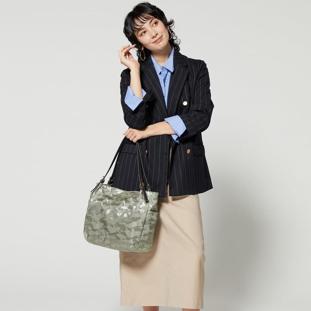 Tote Bag Shadow Jacquard A4 Tote Bag B006404 Navy [Rabaga Jerry] (66)