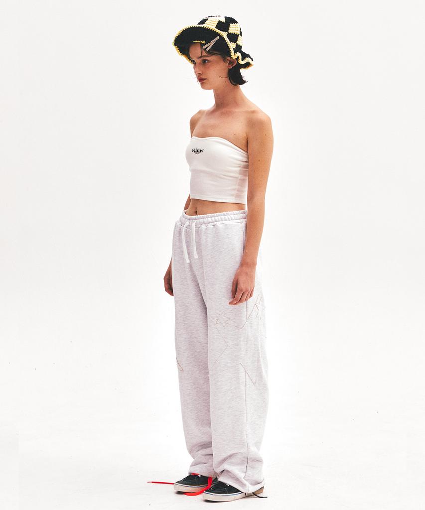 Kimseupeulesikoteunmakes Three Single Star Sweatpants Gray