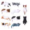 5Pcs Cute Kitten Decoration Creative Sleeping Cat Doll Home Ornaments Toys Cat Car Landscape Decoration Adorable Gifts