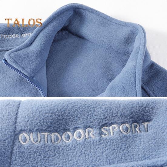 Men Polar Fleece Waistcoat Regular Fit Sleeveless Stand-Up Collar Vest Coat with Zipper Pockets Thermal Insulation Vest Jacket