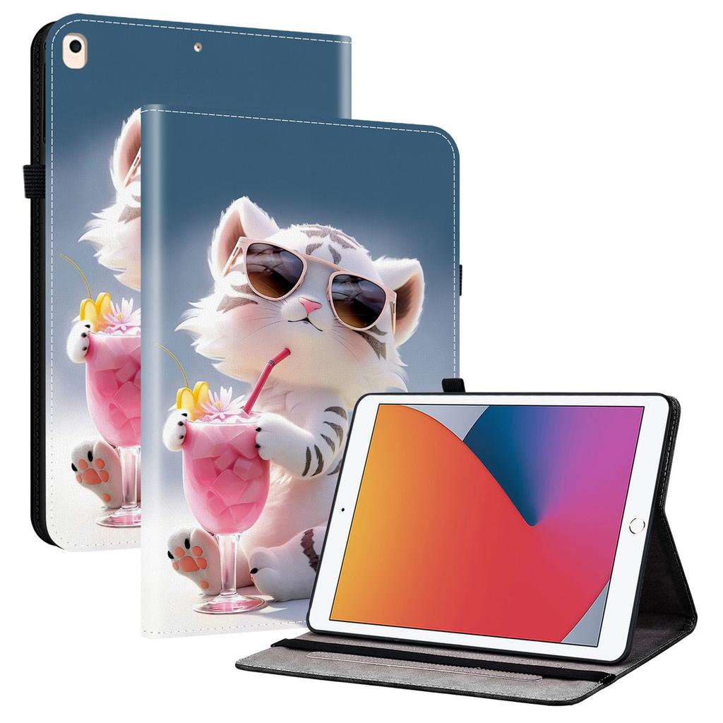 Leather Case For iPad 10.2 (2021)/(2020)/(2019)/Air 10.5 Inch (2019) Pattern Printed Stand Tablet Cover with Card Slots