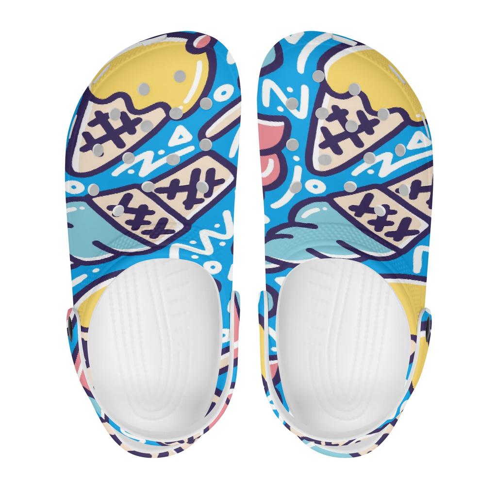 Fashion Printed EVA Casual Clogs Men Women Soft Sole Comfortable Breathable Slip On Sandals Slippers Summer Daily Leisure Shoes