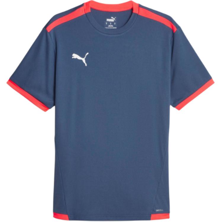 

Puma Teamliga Jersey Round Neck Fashion Soft Sports Short Sleeve T-Shirt Men Tops Blue 704917-55 L