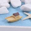 Resin Micro Landscape Boat Micro Landscape Bonsai Ornaments Resin Wooden Boat Decoration  Dollhouse