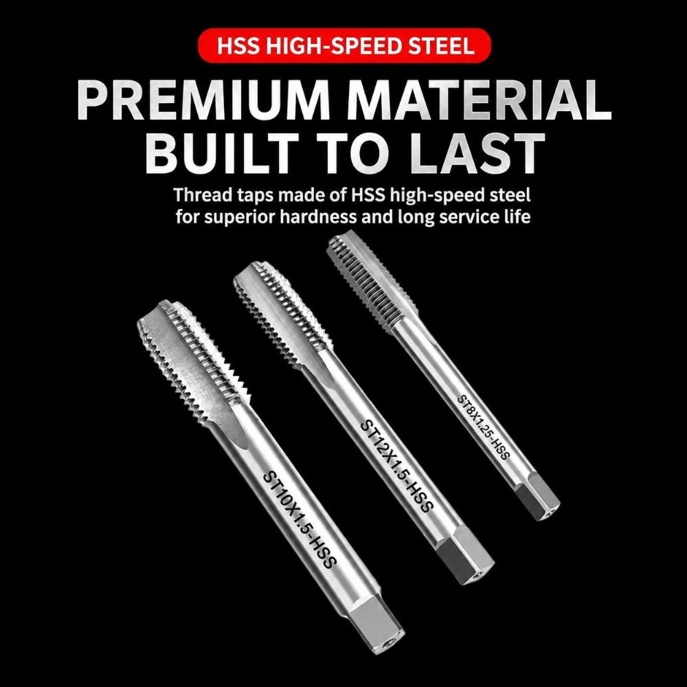 131Pcs/Box Fast Tap Craft Thread Repair Kit Auto Use Engine Repair Kit Tap Tool Set  Garage Work