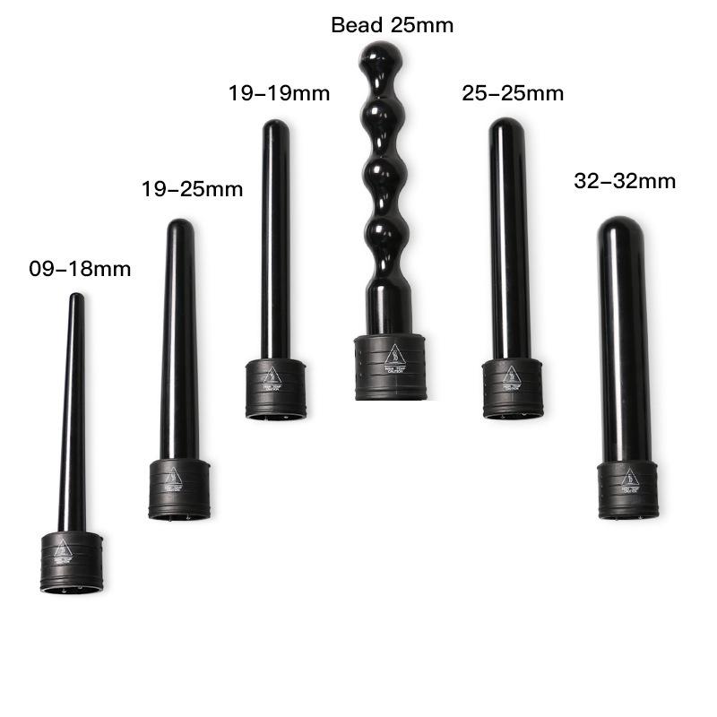 Multi-function LED 6-in-1 Curling Iron Egg Curling Iron 6pcs Replaceable Curling Tube Ceramic Gourd Tubes Hair Curler Ceramic Hair Rollers Set