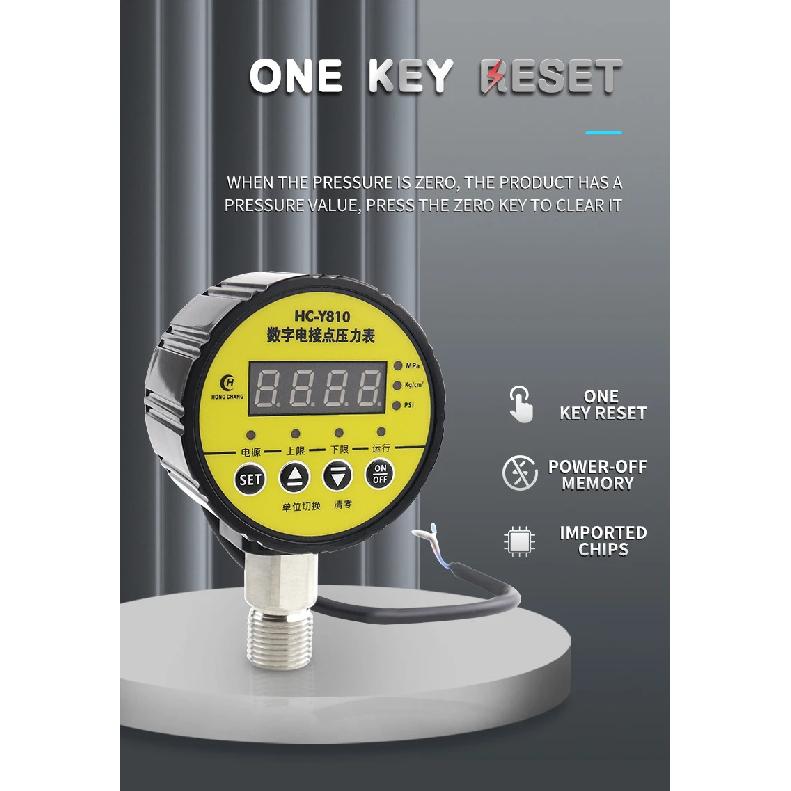 Digital Pressure Switch  Vacuum Digital Electric Contact Water Pump Pipeline Fire Negative Differential Pressure Gauge