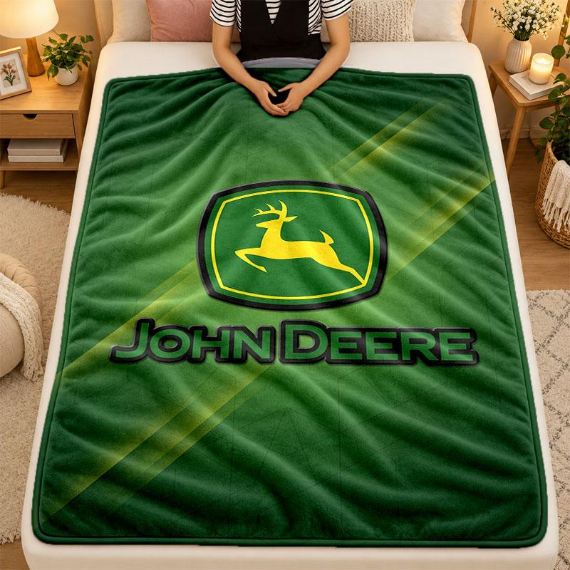 Flannel Blanketjohn Deere Warm Soft Throw Blanket for Indoor Sofa Bed Living Room Use