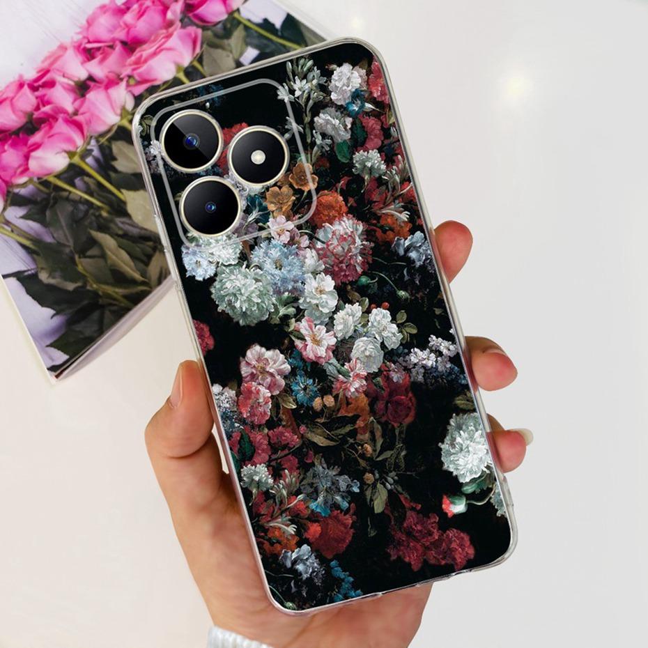 Jolie Coque Imprimée Pour Realme Note 50 RMX3834 Coque Arrière Souple en Silicone TPU Pour Étuis de Téléphone Realme Note50