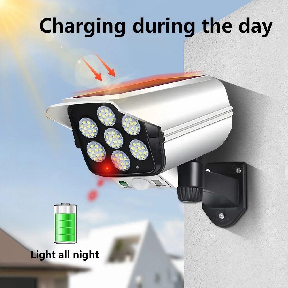 77 LED Outdoor Solar  Light Motion Sensor Solar Surveillance Lights Dummy Camera Wall Lamp  Garden