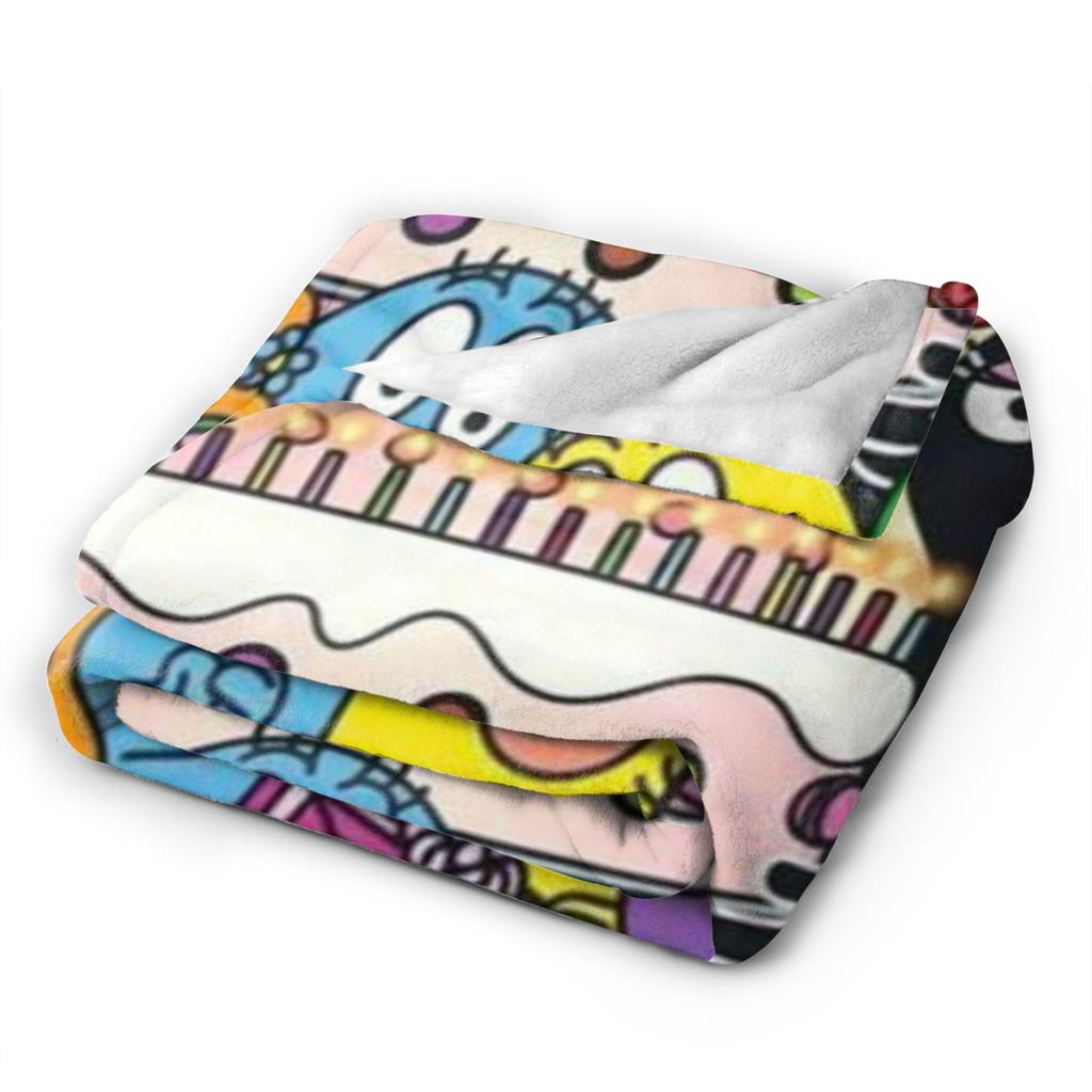 Barbapapa Barbamama Family  Flannel Blankets  Warm Throw Blanket for Bedroom Travel Pattern Bedspread Sofa Bed Cover