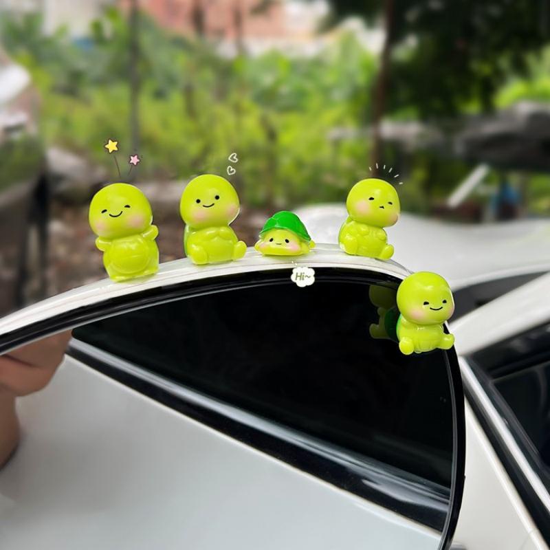 Cute little turtle car ornament car electric car decompression small ornament car interior decoration car center console decorat