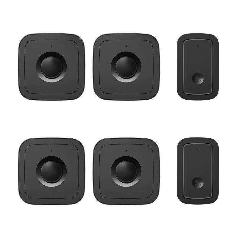 Smart Wireless Waterproof Doorbell with Remote Music Control, Two-to-Four Ding-Dong for Elderly