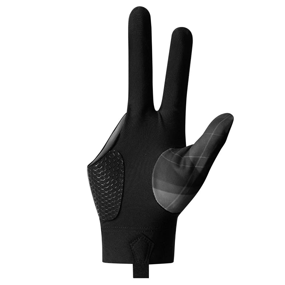 Open Finger Billiard Pool Gloves Adjustable Sticker Polyester Snooker Billiards Gloves Smooth Soft Portable Training Accessories