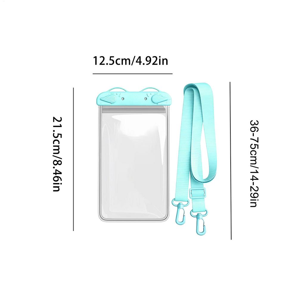 Universal Waterproof Phone Pouch Large Touch Screen double-layer Seal Dry Bag Diving Swimming Case with Lanyard Beach Vacation