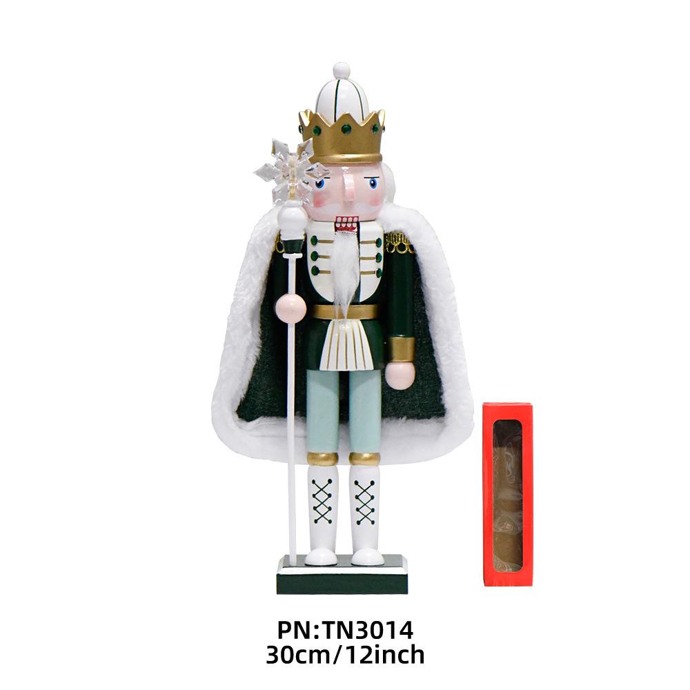 

European-Style 30CM Nutcracker King Camphor Wood Christmas Decoration 2024 30CM
