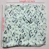 Clef Printed Women Neck Scarf Sheet Shawl Music Note Printed Scarf Muffler Chiffon Silk Scarf