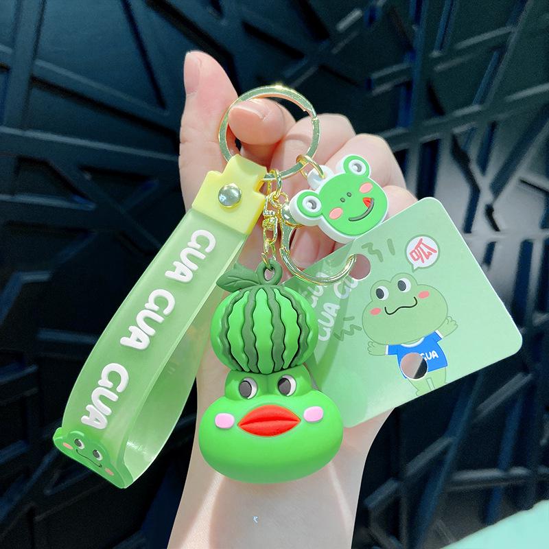 

PVC Frog Keychain Pendant - Quack Design for DIY Bags