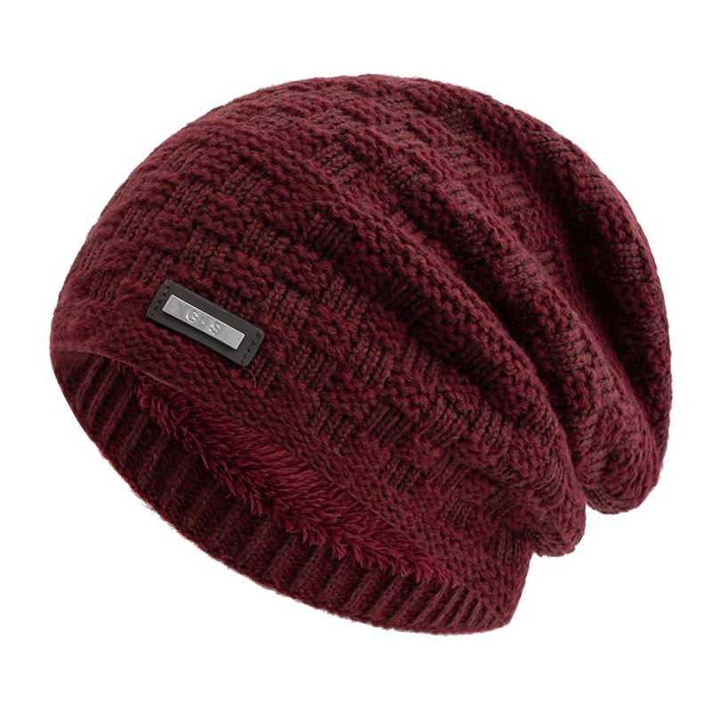 

Нові Модні Унісекс Шапки з Металевим Значком G.S Шапки на Плюшевій Хутряній Підкладці для Чоловіків і Жінок Тепла Шапка-Біні Повсякденний Декор з Етикеткою Зимові В язані Шапки 56cm-60cm червоний