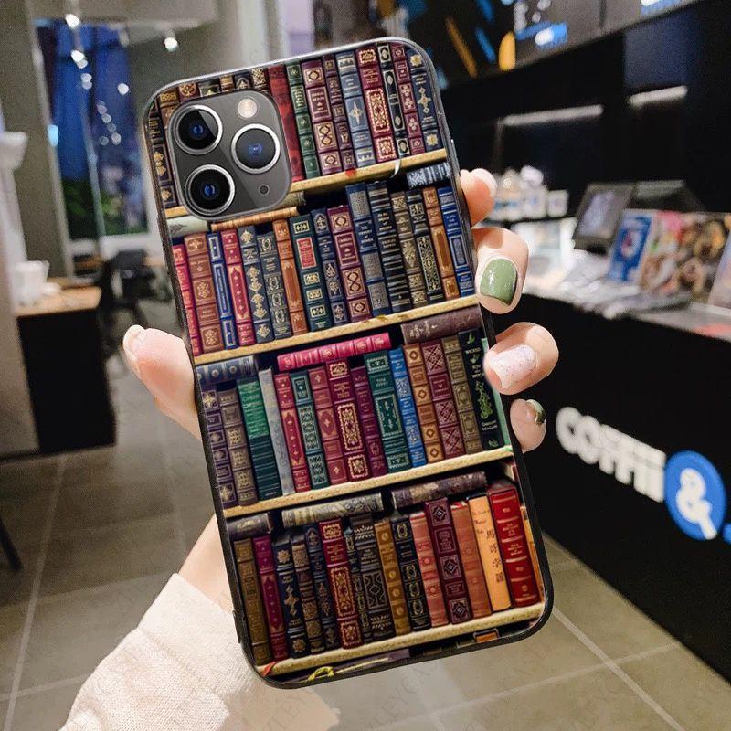 Library Books Card Phone Cover For Iphone 12pro 13pro 11pro Max 5s SE 2020 6splus 7 8plus X Xr Xsmax 12mini 13mini Cases Coque