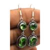 Peridot Gemstone Ethnic Handmade Drop Dengle Earring Jewelry  ER 083