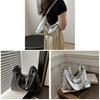 Korean Style Unisex Fashion Letter Embossed Pu Shoulder Bag For Daily Use