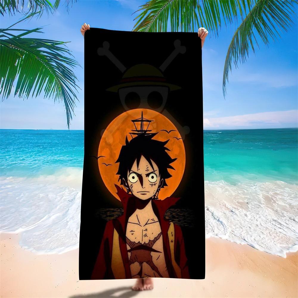 New Anime Character Printed Microfiber Beach Towel Quick Dry Water Absorbent Bath Towel