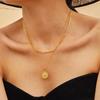 Stainless Steel Double Layers Clavicle Chain Fashion Ladies Choker Jewelry  Summer