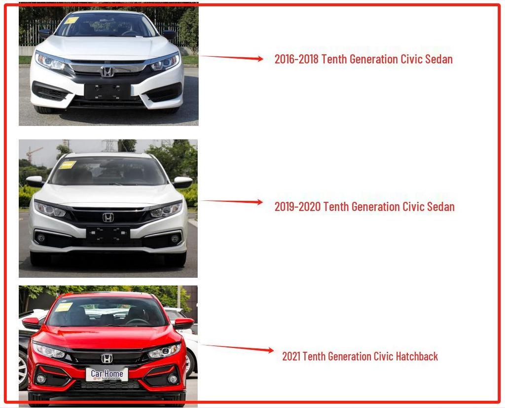 Glossy Black TR Grille & Body Kit for 2016 Civic Type R: Includes Rear Wing, Front Splitter, and Side Skirts.