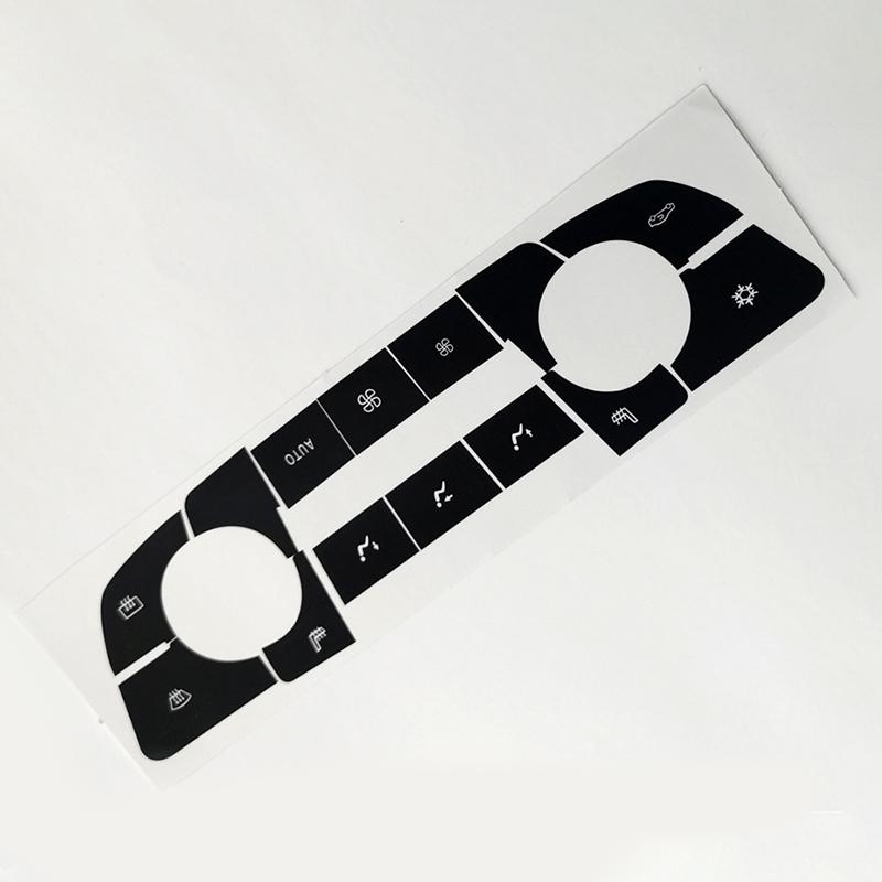 1PC AC Button Repair Sticker,6*20cm Internal Button Decoration,Black Car Accessories,For Buick Regal(2008-2013)