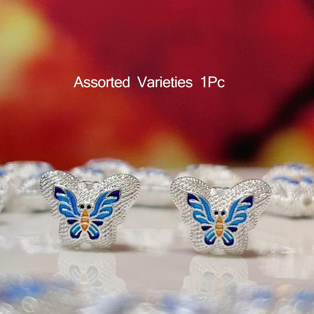 

1Pc, Butterfly Beads with Hole, Boho Golden Silver Zinc Alloy Loose Beads, for DIY Necklaces Headpieces Keychains Accessories, Creative Jewelry Making 1Pc/Silver