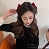 Red Velvet Bowknot Hair Clip Hair Comb Bow Hairpin Sweet Student