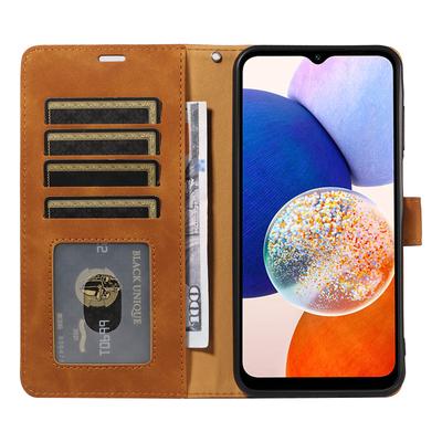 For Samsung Galaxy A35 5G Case with Thickened Strap RFID Blocking Wallet Stand Leather Flip Phone Cover